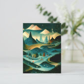 Logo-Geschäft Retro Weihnachtsstadium Postkarte (Stehend Vorderseite)