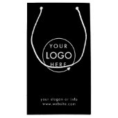 Logo-Geschäft | Unternehmen Minimalistisch Kleine Geschenktüte (Rückseite)