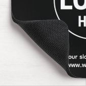 Logo | Geschäft Unternehmensmarke Schwarz Mousepad (Ecke)