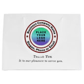 Logo-Geschäft Vielen Dank, dass Sie Taschen nach M Große Geschenktüte (Vorderseite)