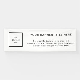 Logo-Geschäft | White Simple Minimalistisch Modern Banner