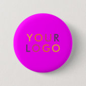 Logo-Geschäftsbranding Pink Magenta Button (Vorderseite)