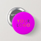 Logo-Geschäftsbranding Pink Magenta Button (Vorne & Hinten)