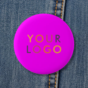 Logo-Geschäftsbranding Pink Magenta Button
