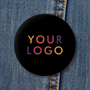 Logo-Geschäftsbranding Schwarz Button