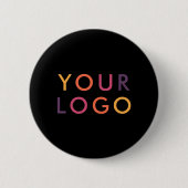 Logo-Geschäftsbranding Schwarz Button (Vorderseite)