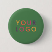Logo-Geschäftsbranding-Vorlage Grün Button (Vorderseite)