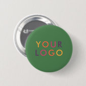 Logo-Geschäftsbranding-Vorlage Grün Button (Vorne & Hinten)