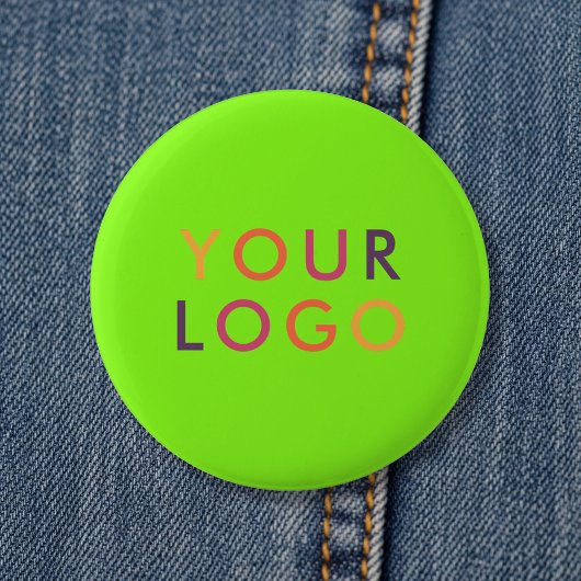 Logo-Geschäftsbranding-Vorlage Lebendiges Grün Button