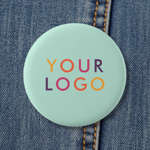 Logo-Geschäftsbranding-Vorlage Mintgrün Button