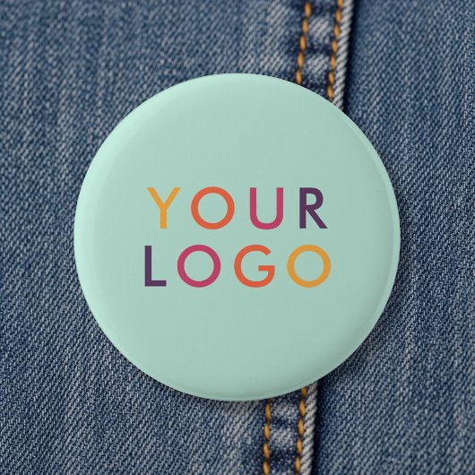 Logo-Geschäftsbranding-Vorlage Mintgrün Button