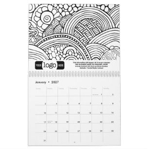 Logo Geschäftsgeschenk - Abstrakte Muster zum Ausm Kalender