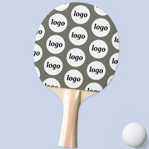 Logo-Geschäftsmodell Werbefläche Grün Tischtennis Schläger