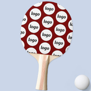 Logo-Geschäftsmodell Werbegestaltung Burgundy Red Tischtennis Schläger