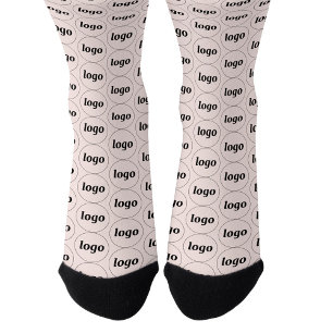 Logo-Geschäftsmuster Blush-Pink Werbe- Socken
