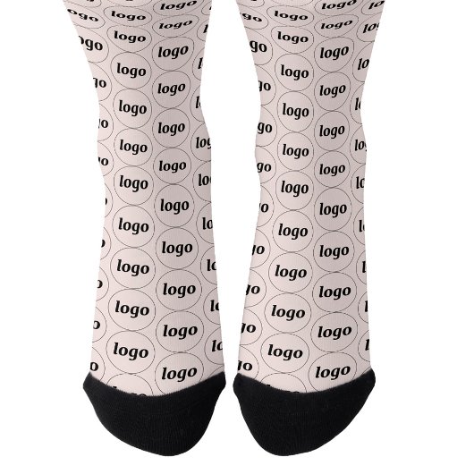 Logo-Geschäftsmuster Blush-Pink Werbe- Socken