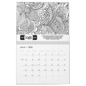 Logo-Geschenk - Abstrakte Muster-Farbgebung Kalender (Mär 2026)