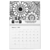 Logo-Geschenk - Abstrakte Muster-Farbgebung Kalender (Feb 2027)