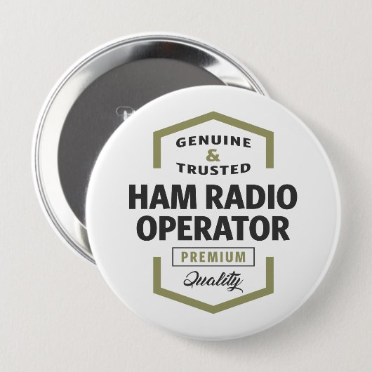 Logo-Geschenke von HAM Radio Operator. Button (Vorne & Hinten)