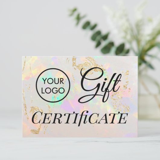 Logo-Geschenkgutschein (Stehend Vorderseite)