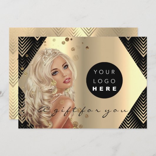 Logo Geschenkgutschein Black Gold Haare Wellness (Vorne/Hinten)