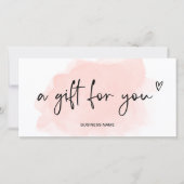 Logo-Geschenkgutschein für das Coral (Vorderseite)