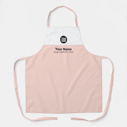 Logo-Gesellschaft mit dem Namen des Mitarbeiters n Schürze (Vorderseite)