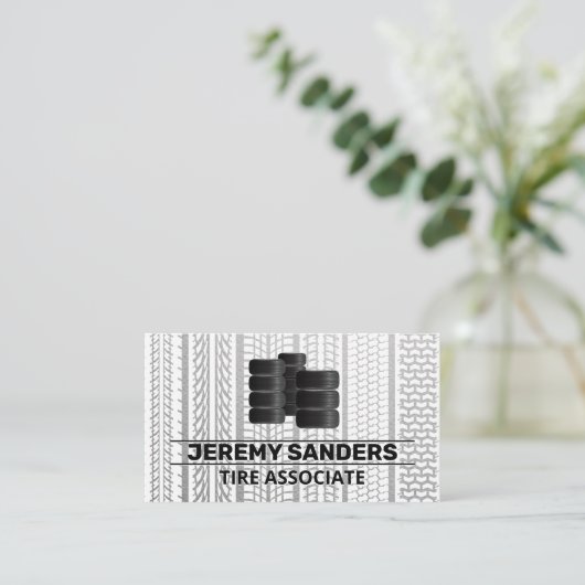 Logo "Gestapelte Reifen" | Reifenmarken Visitenkarte (Stehend Vorderseite)