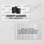 Logo "Gestapelte Reifen" | Sportwagenmuster Visitenkarte (Vorne/Hinten)