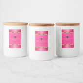 Logo "Girl Pink Gold Product Label Glitzer Borders Lebensmitteletikett (Flaschen)