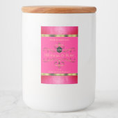 Logo "Girl Pink Gold Product Label Glitzer Borders Lebensmitteletikett (Vorderseite)