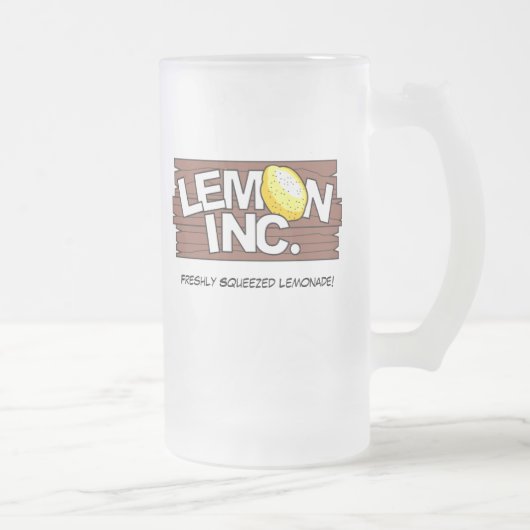 Logo-Glas-Tasse Lemon Inc. Mattglas Bierglas (Rechts)
