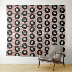 Logo Glitter Holz Step und Repeat Foto Hintergrund Wandteppich