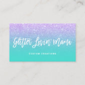 Logo-Glittertypographie-Imitat-Lavendel-Glitter Visitenkarte (Vorderseite)