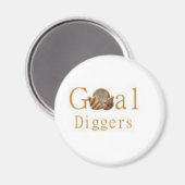 Logo "Goal Diggers" 2 Magnet (Vorderseite/Rückseite)