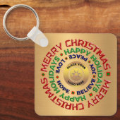 Logo Gold Business Weihnachten Favoriten Custom Schlüsselanhänger (Vorderseite)