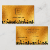 Logo Gold City Skyline Black Business Real Anwesen Visitenkarte (Vorne/Hinten)