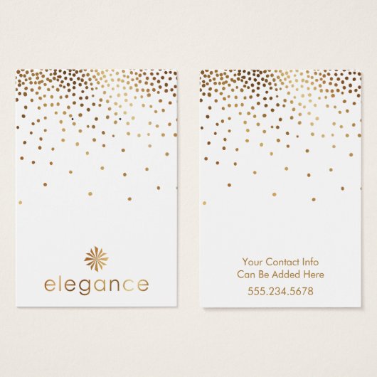 Logo Gold Confetti Ohrring-Display-Karte (Vorne & Hinten)