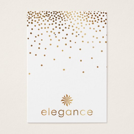 Logo Gold Confetti Ohrring-Display-Karte (Vorderseite)