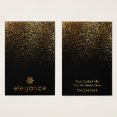 Logo Gold Confetti Schwarzer Ohrring Display (Vorne & Hinten)