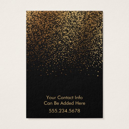 Logo Gold Confetti Schwarzer Ohrring Display (Rückseite)