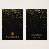 Logo Gold Confetti Schwarzer Ohrring Display (Vorne & Hinten)
