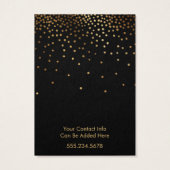Logo Gold Confetti Schwarzer Ohrring Display (Rückseite)