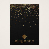 Logo Gold Confetti Schwarzer Ohrring Display (Vorderseite)