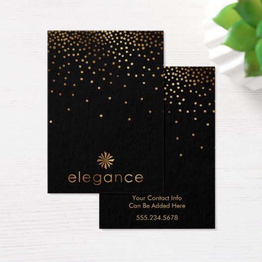 Logo Gold Confetti Schwarzer Ohrring Display (Schreibtisch)