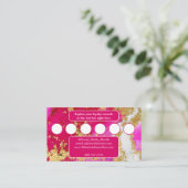 Logo Gold Elegance Rosa Geode Begleitkarte (Stehend Vorderseite)