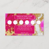 Logo Gold Elegance Rosa Geode Begleitkarte (Vorderseite)