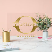 Logo Gold Foil/Bk ID810 Acrylschild (Hochzeit)
