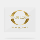 Logo Gold Foil/Bk ID810 Acrylschild (Vorderseite)