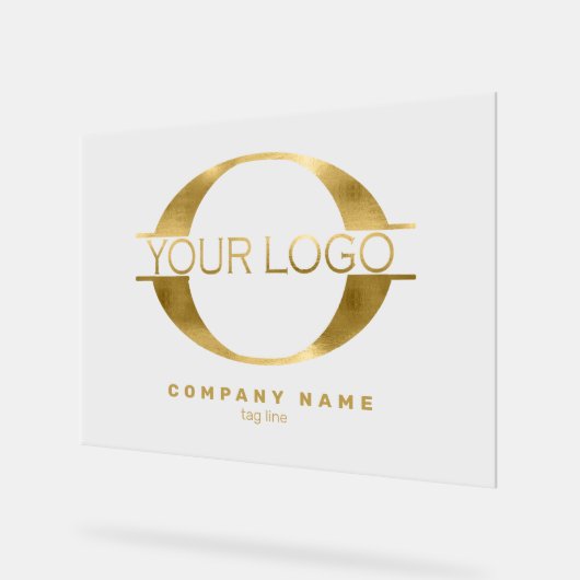 Logo Gold Foil/Bk ID810 Acrylschild (Winkel)